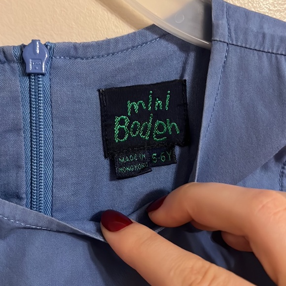 Vintage Mini Boden Little Girls Dress 100% Cotton Flower Spring Size 5-6 Years - Picture 2 of 7